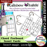 Rainbow Ukulele Printable Fretboard Card Insert Digital Resources